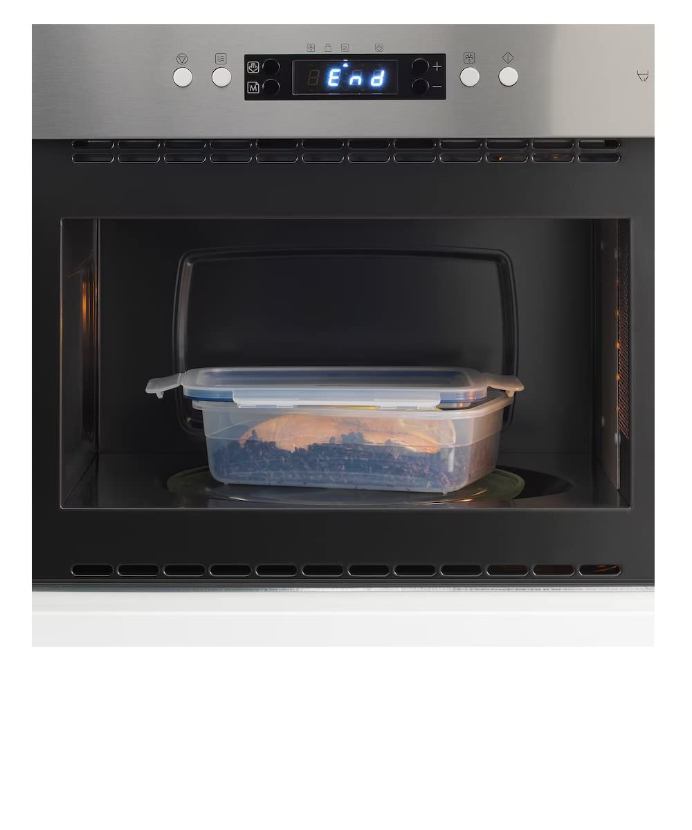 Ikea Tssp Food Container With Lid, Rectangular Plastic 1.0 L (Pack Of 3)