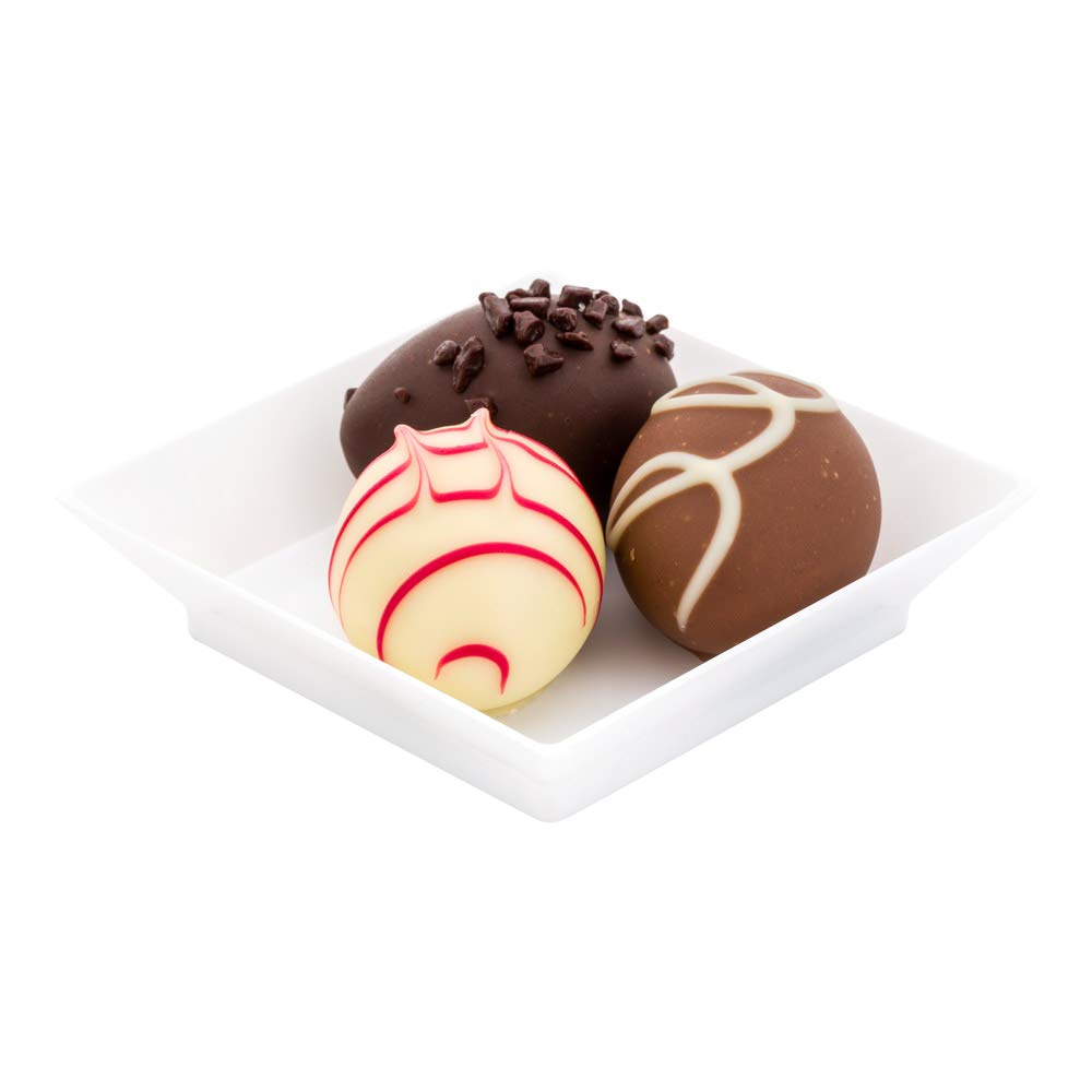 Restaurantware 2.5 X 2.5 Inch Mini Tasting Plates 100 Disposable Square Plastic Plates - Durable Stylish White Plastic Hors D'Oe