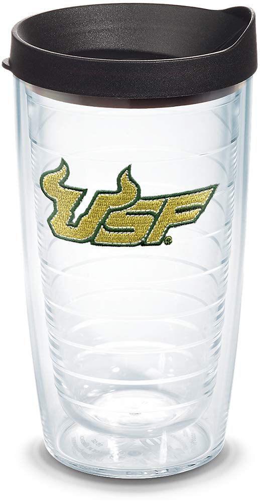 Tervis Made In Usa Double Walled University Of South Florida Bulls Insulated Tumbler Cup Keeps Drinks Cold & Hot, 16Oz - Black L