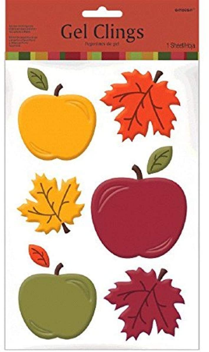 Amscan Apples Gel Clings Decoration  Multicolor  1ct