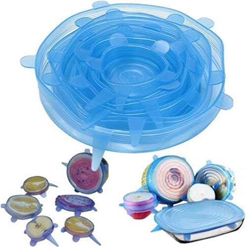 ND BROTHERS Silicon cover lids acuum and Microwave Safe Silicone Lids Reusable Cover for Bowls Cups Mug Glass Bowl Rectangle; Ro