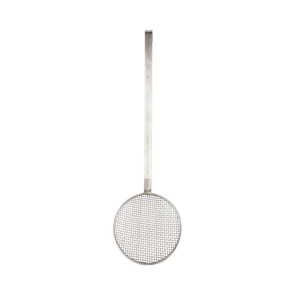 Restaurantware Met Lux 6 Inch Frying Skimmer 1 Corrosion-Resistant Wire Skimmer - Mesh Scoop Long Handle Stainless Steel Deep Fr