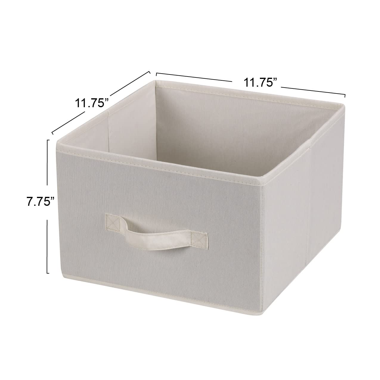 Household Essentials 311306 Set Of 2 Drawers For Hanging Shelf Closet Organizers | Natural Canvas Fabric Bin With Handle