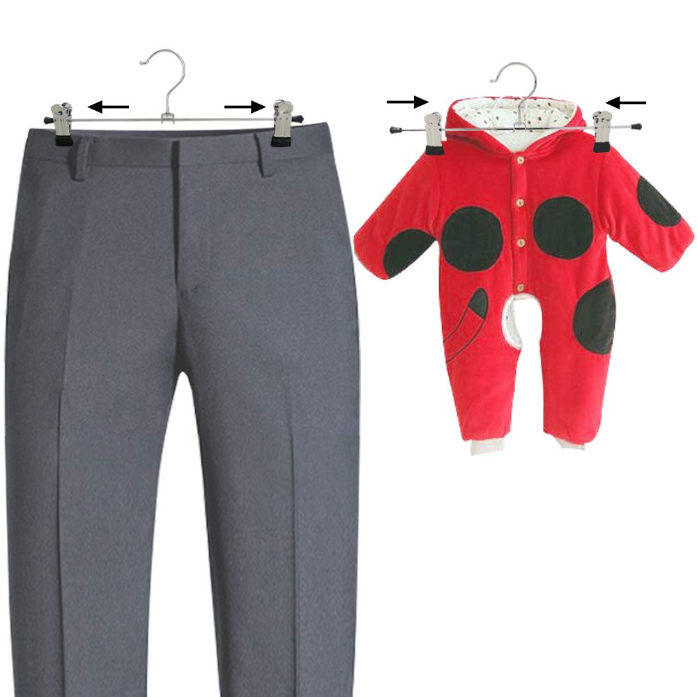 Goodtou Pants Hangers, 30Pack Skirt Hangers With Clips Metal Pant Hangers For Pants Hangers With Clips Trouser Hangers
