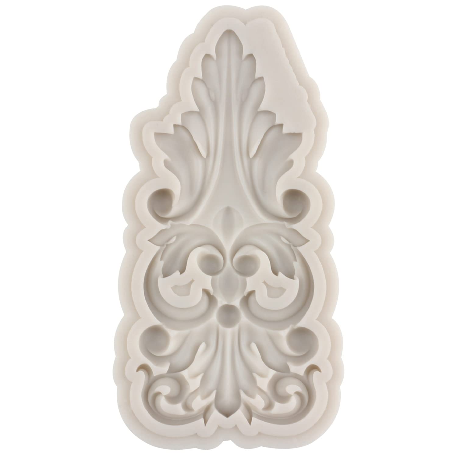 Mypracs Baroque Style Curlicues Scroll Lace Silicone Fondant Molds Relief Flower Molds Filigree Mold For 3D Sculpted Cake Decora