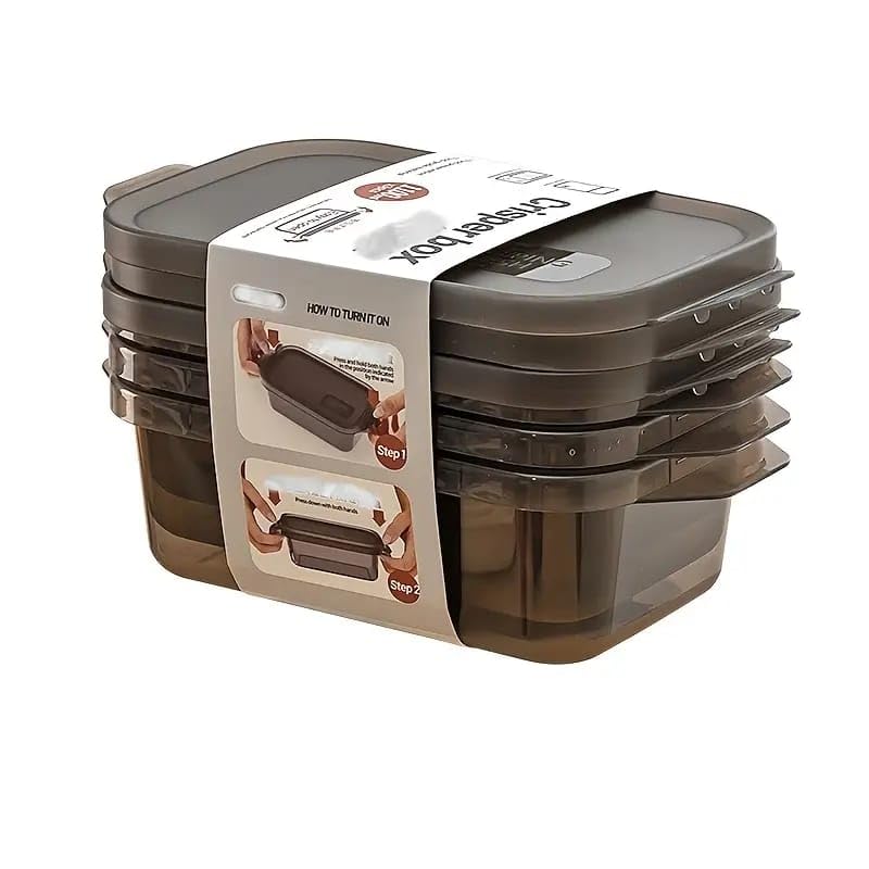 Vetalic Krisperbox Kitchen Storage Box, Fridge Storage Boxes, Pantry Organization Meal Prep Containers With Lids, Stackable Kitc