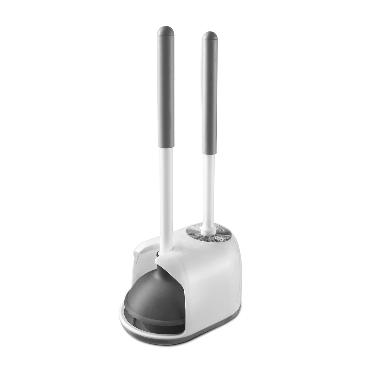 Eyliden Toilet Plunger And Brush, 2 In 1 Toilet Bowl Brush Plunger Set With Holder, Bathroom Cleaning Tools Combo With Caddy Sta