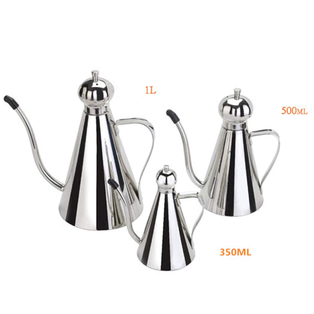 Olive Oil Dispenser, Stainless Steel Olive Oil Bottle, Leakproof Oil Pot, Oil Drizzler, Oil Dispenser Kitchen Storage Container(