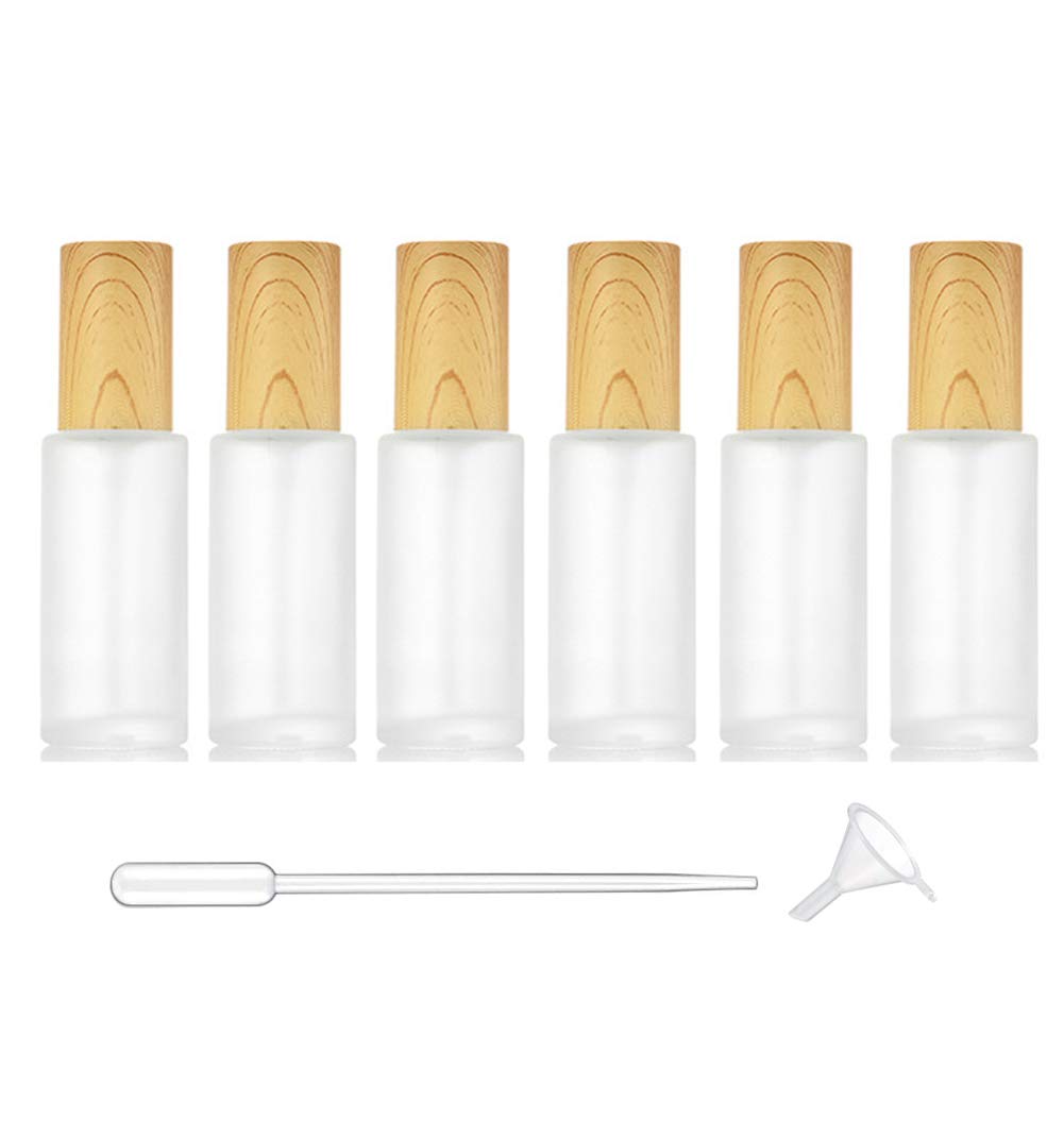 6 Packs Frosted Glass Spray Bottles Perfume Atomizer Fine Mist Spray Bottles Travel Cosmetic Spray Packaging Container For Essen
