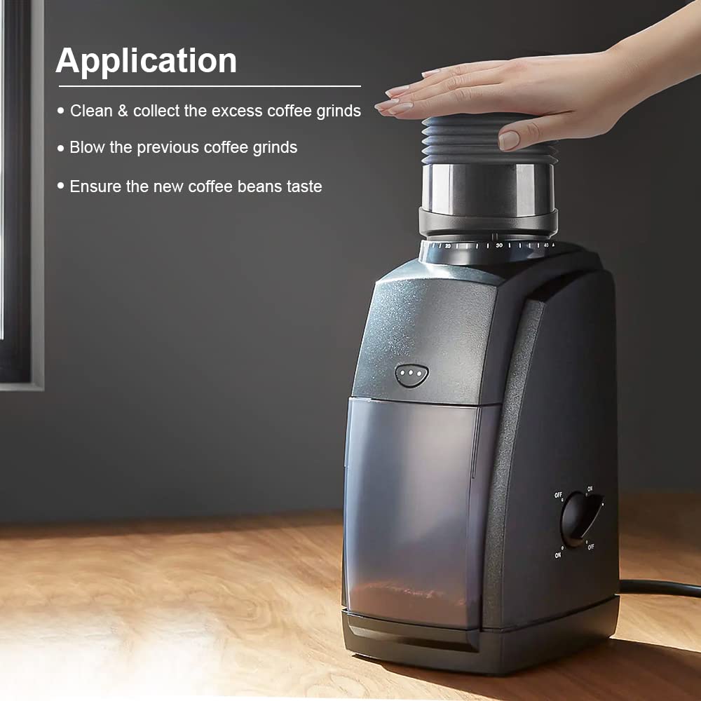 Cafemasy Single Dose Hopper With Silicone Bellow And Aluminum Lid 2 In 1 Function Coffee Grinder Hopper For Espresso Grinder Mac