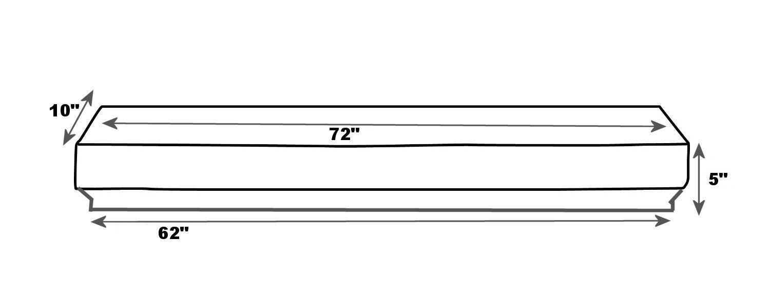 The Homestead 72'' Shelf or Mantel Shelf Unfinished