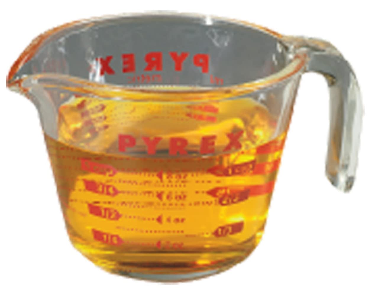 World Kitchen 1 Cup Clear Glass Measuring Cup Set of 6 - Durable, Easy-to-Read Measurements, Ideal for Cooking and Baking