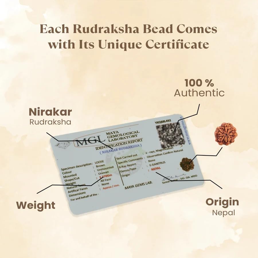 Astrotalk Nepal Origin Nirakar Rudraksha (0 Mukhi) | Rare Zero Mukhi Bead | Represents Formless Lord Shiva | Sacred Rudraksha Bead for Women & Men