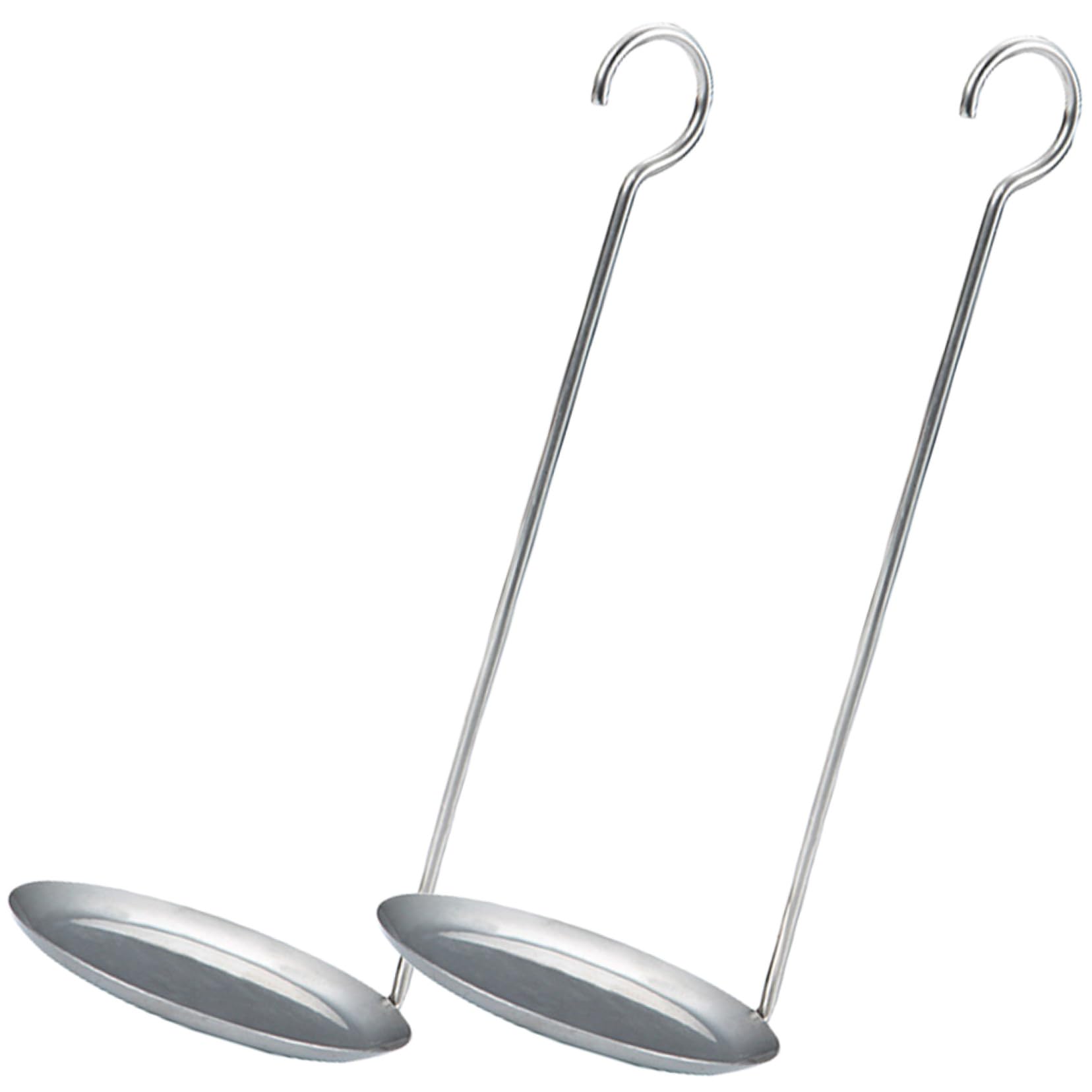 Luxshiny Handle Spoon for Frying Snack NonStick Oil Spoon Kitchen Cooking Metal Handle Frying for Home Kitchen and Restaurant S