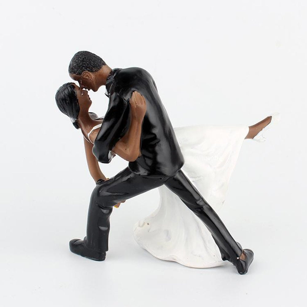 Riverbyland Dancing Couple African American Figurine Wedding Cake Topper