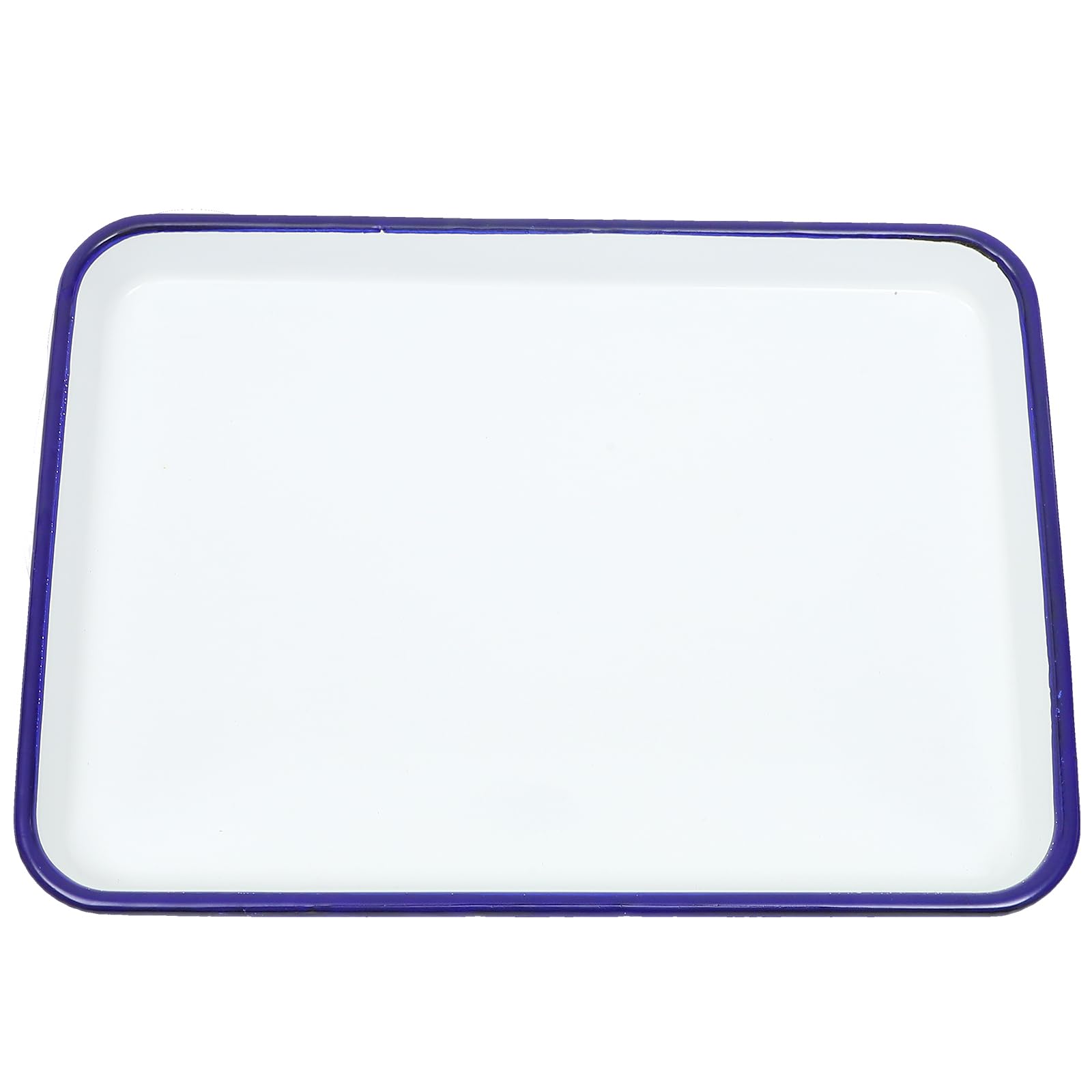 Garneck Enamel Tray Rectangular Baking Pan Non Stick: White Serving Platter