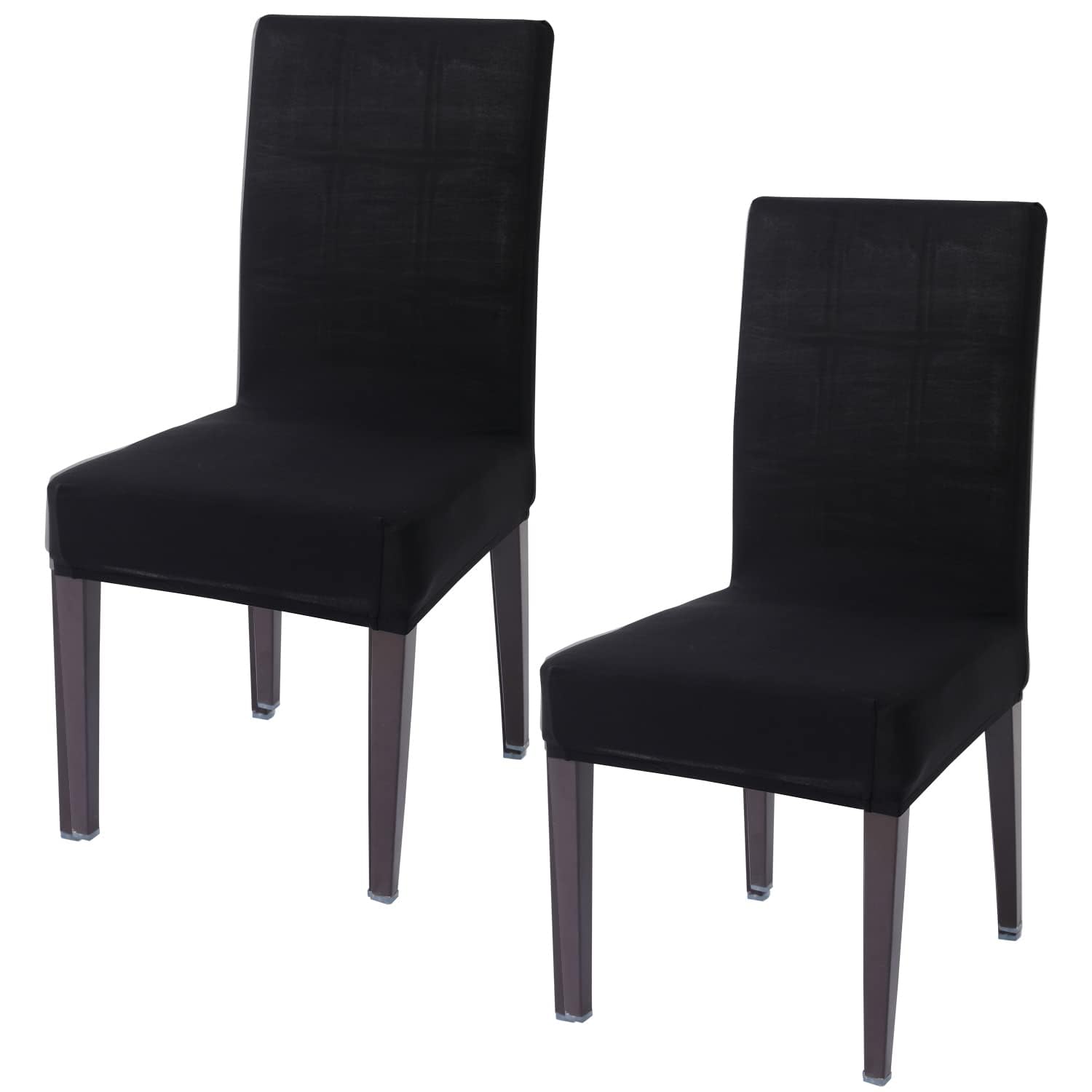 Hokipo 2 Dining Chair Cover Seater Stretchable Elastic Slipcovers (New-4281-E3*2),Black