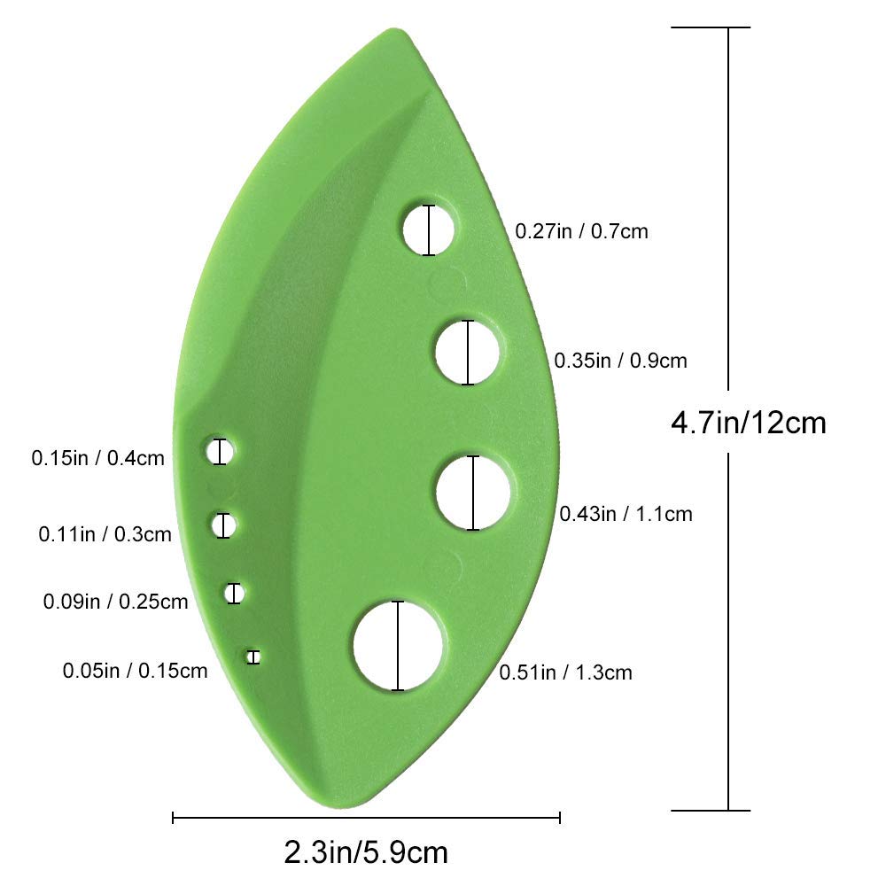 2 Pack Herb Stripper Tool 9 Holes Stainless Steel Kale Leaf Stripping Zip Tools, Curved Edge Can Be Used As A Kitchen Gadgets