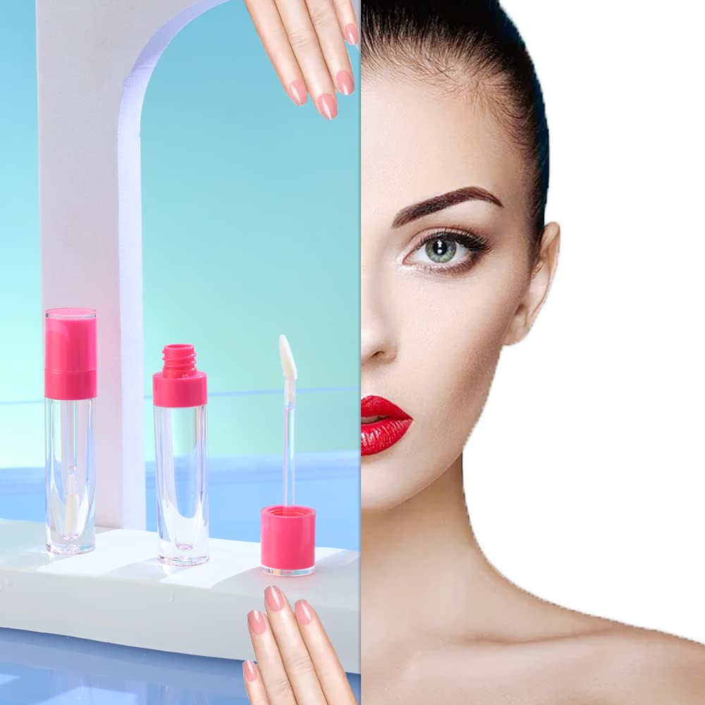 Thick Empty Lip Gloss Tubes With Wand 10 Pack, Yitou 6.4Ml Lip Balm Cosmetic Containers With Rubber Stopper Bulk Mini Split Bott