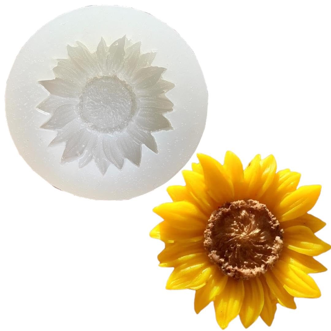Ukiyo International - Silicone Molds Sunflower Shape 3D For Candle Making Flower Bouquet Mold Soap Resin Art And Craft Chocolate
