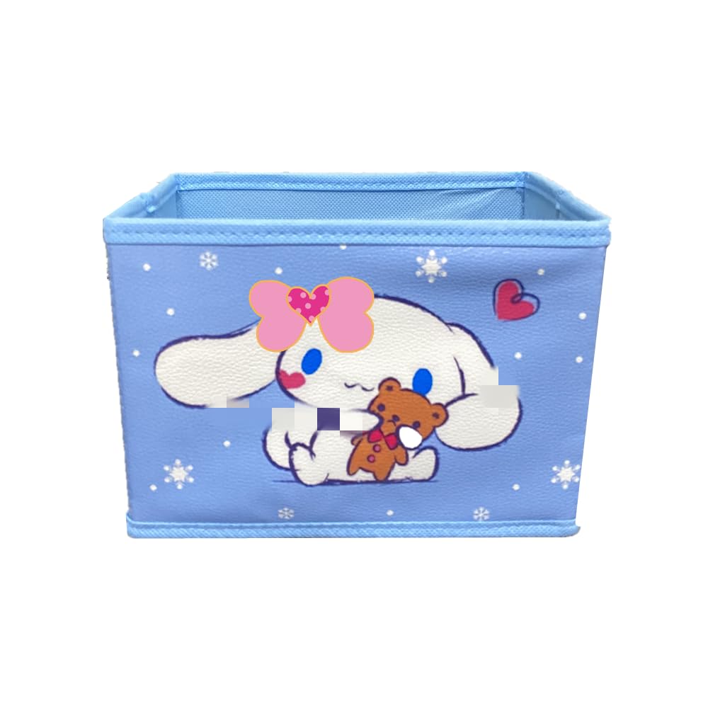 Kerr'S Choice Collapsible Storage Bin Kawaii Storage Box Blue Foldable Baskets | Kawaii Office Desk Room Decoration Cute Room De
