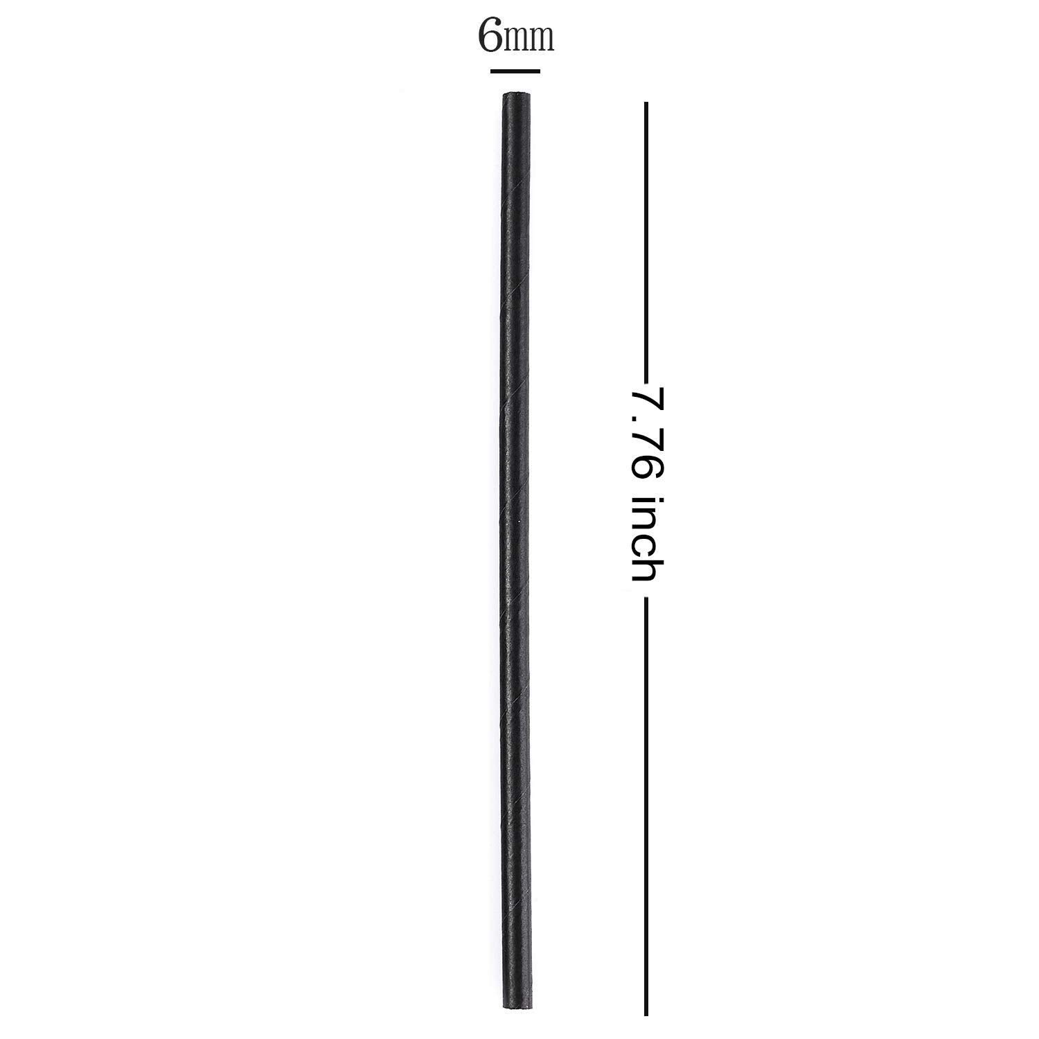 GDMINLO 100 Black Biodegradable Paper Straws co-Friendly Biodegradable Drinking Straws Bulk for Party Supplies  Bridal/Baby Shower  Birthday  Mixed Drinks  Weddings  Restaurant  Food Service