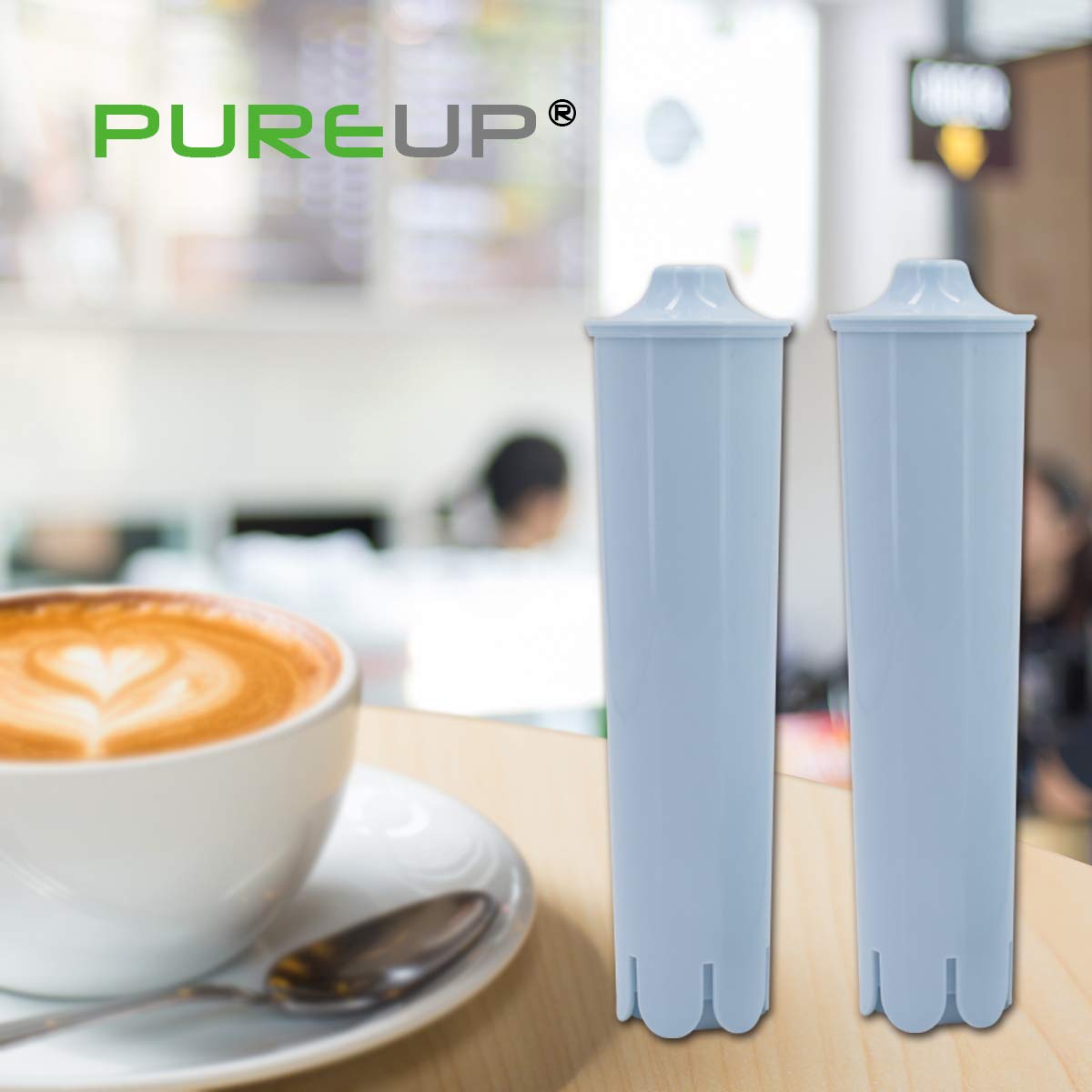 Pureup Replacement For Jura Water Filter, Compatible With Claris Blue Capresso Clearyl Coffee Water Filter, 4 Pack
