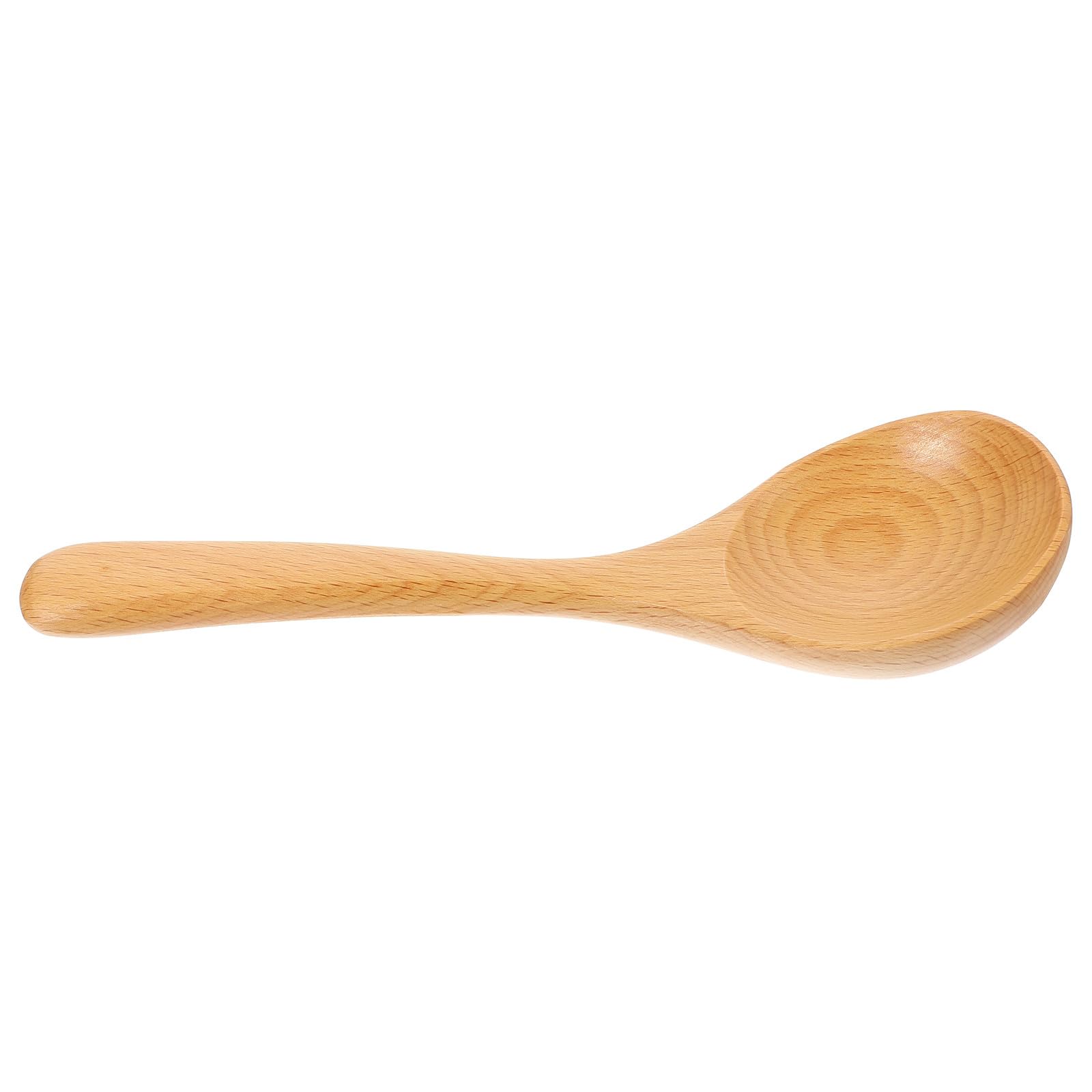 PATKAW Reusable Long Handle Wooden Soup Ladle, Natural Beechwood 20x6cm, Household Large Serving Spoon for Kitchen and Dining
