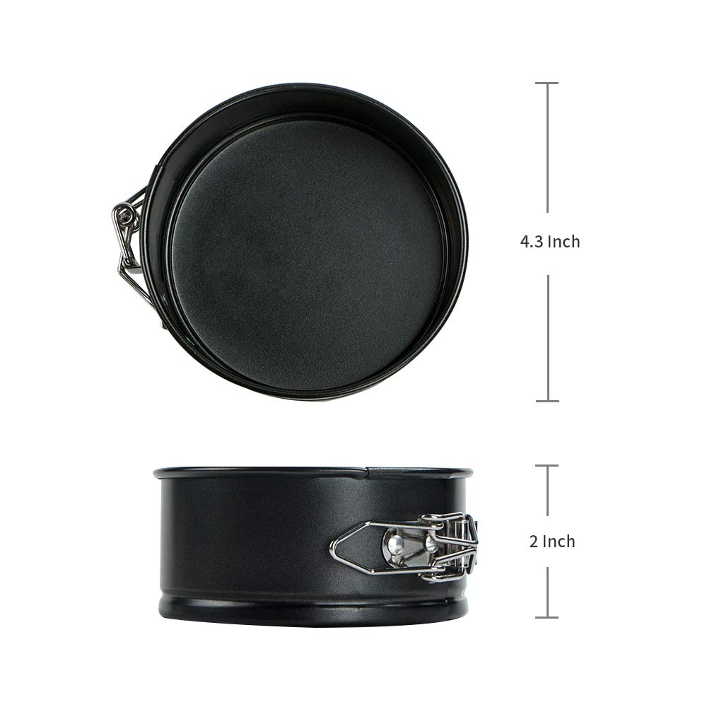 Webake 4.3 Inch Mini Springform Pan Set Of 2 Pieces Cheesecake Pans With Removable Bottom Deep Dish Pans Round Cake Molds Ip Acc