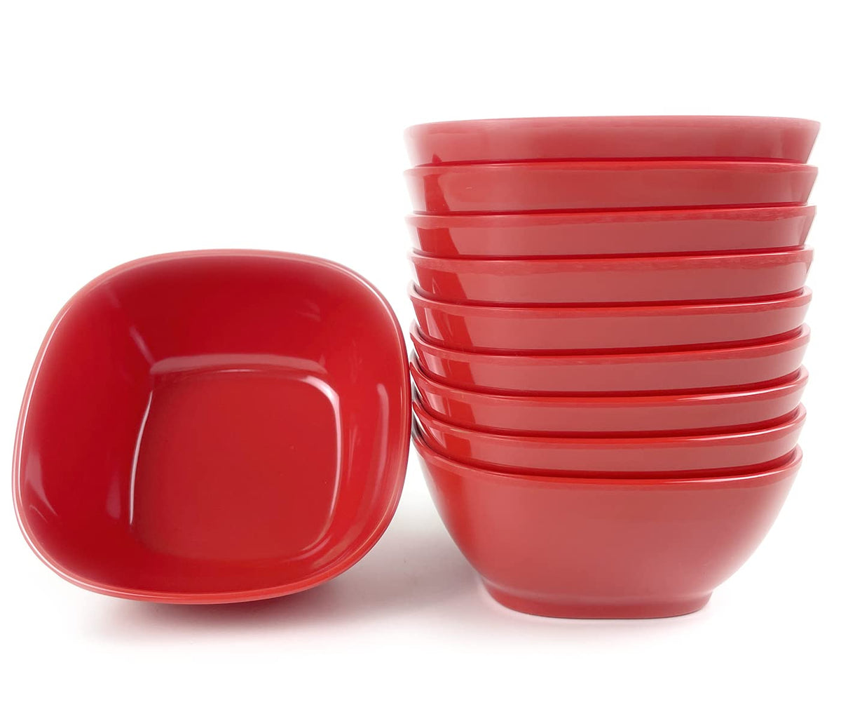 Eweigeer 4.4-Inch Melamine Dessert Bowl Kids Plastic Bowls,Small Bowl For Ice Cream Snacks Rice Salad Soup Cereal.Set Of 10(Mult