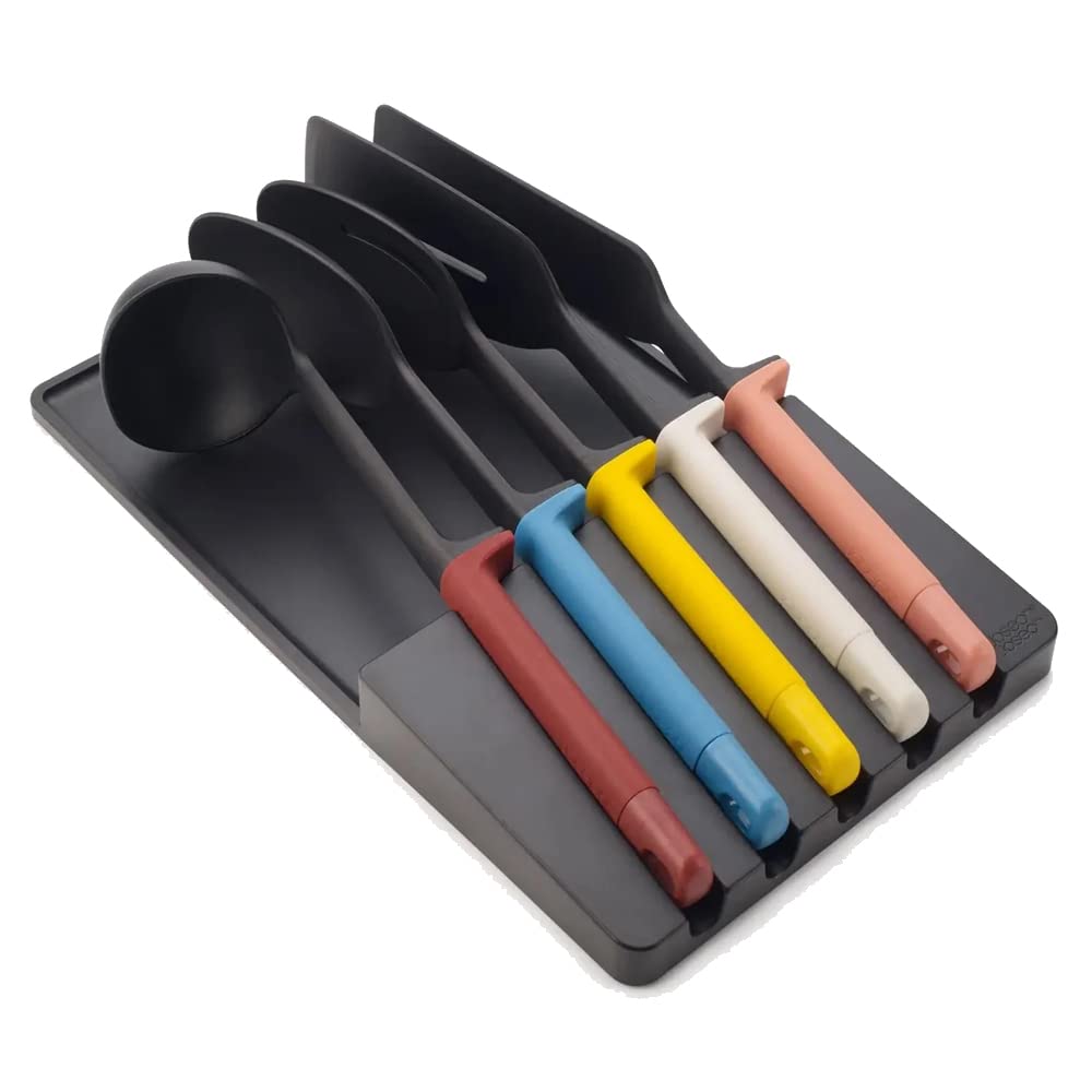 Joseph Joseph Elevate Store 5-Piece Utensil Set With In-Drawer Storage Tray, Multicolor