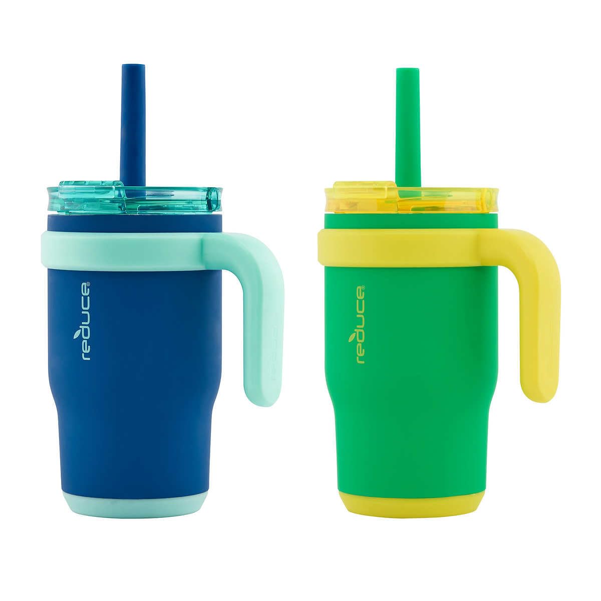 Reduce 14Oz Coldee Tumbler With Handle For Kids Leakproof Insulated Stainless Steel Mug With Lid & Straw -Spill Proof Chew-Resis