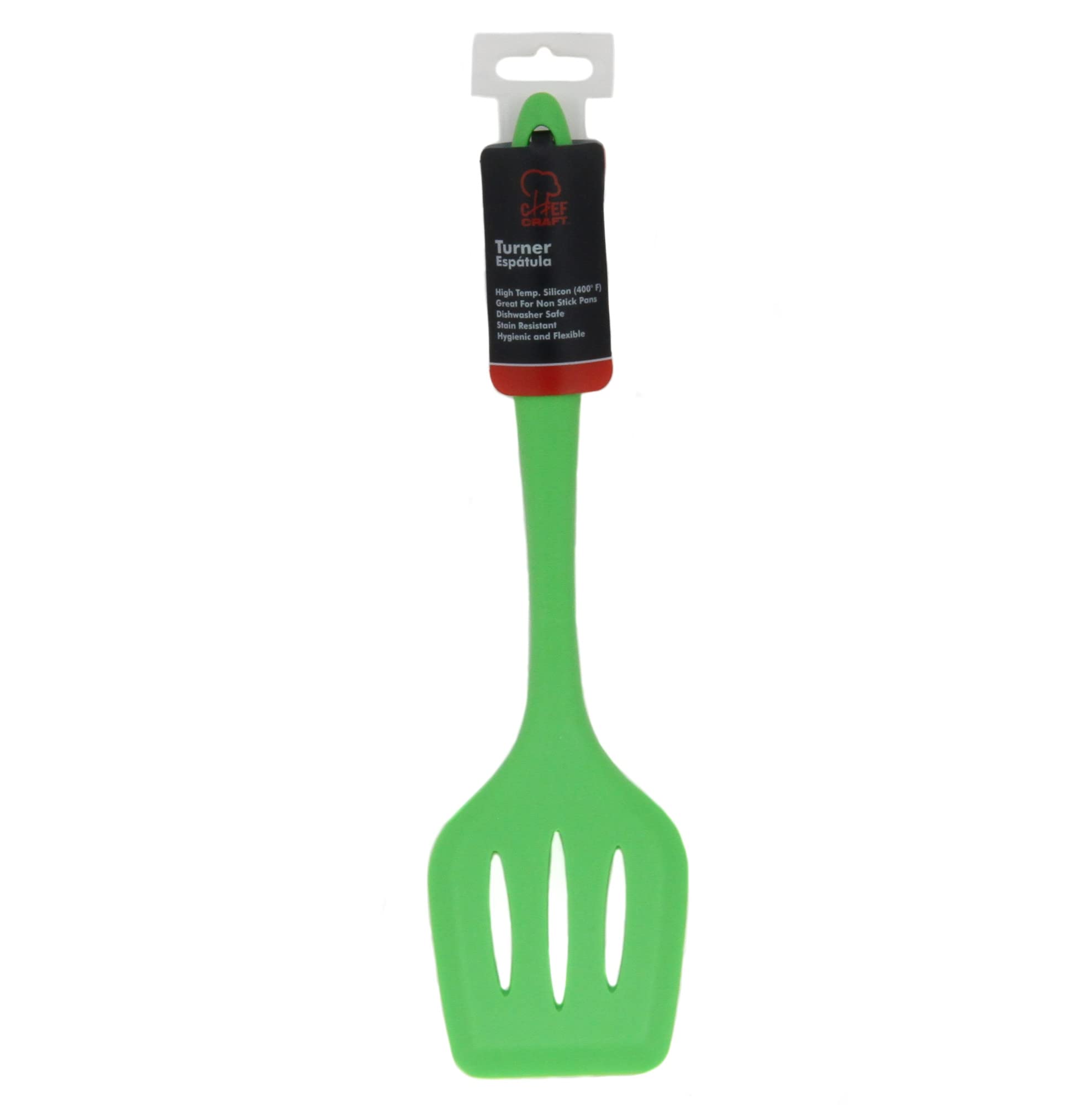 Chef Craft Premium Silicone Spatula/Turner, 11.75 Inch, Green