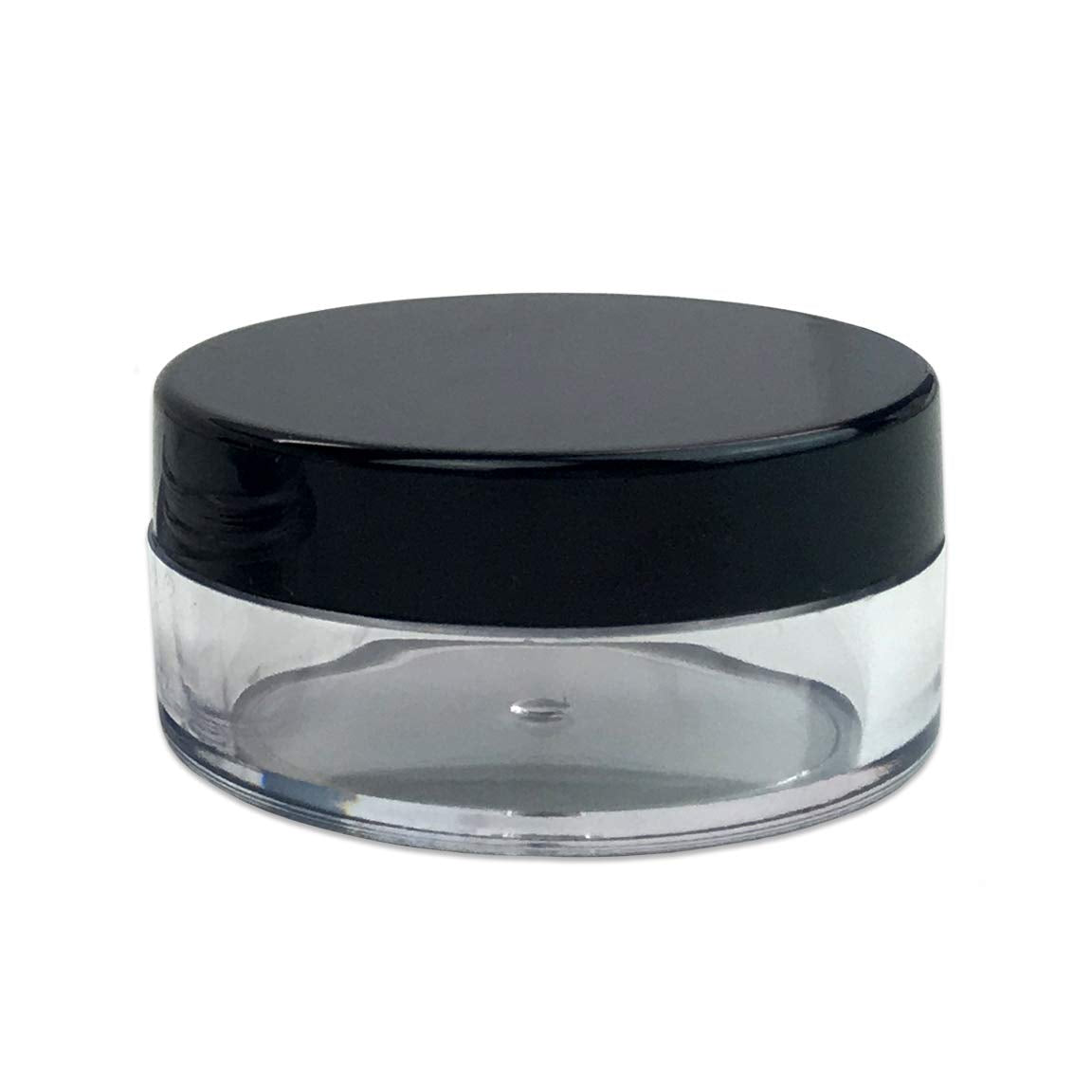 (Quantity: 100 Pieces) Beauticom 10G/10Ml Round Clear Jars With Black Lids For Scrubs, Oils, Salves, Creams, Lotions - Bpa Free
