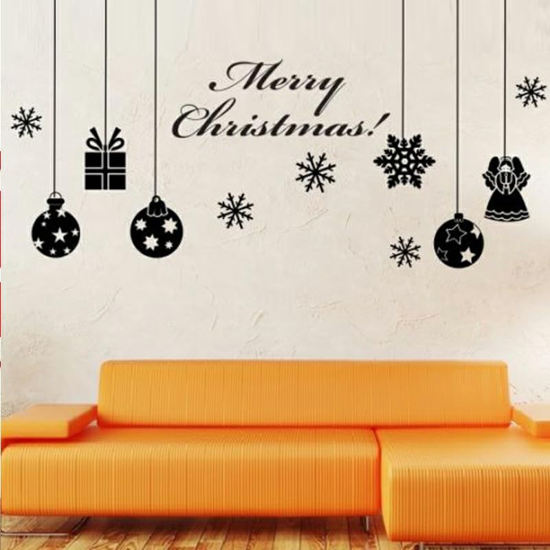 GADGETS WRAP Wall Decal Vinyl Sticker Merry Christmas Letters for Office Home Wall Decoration