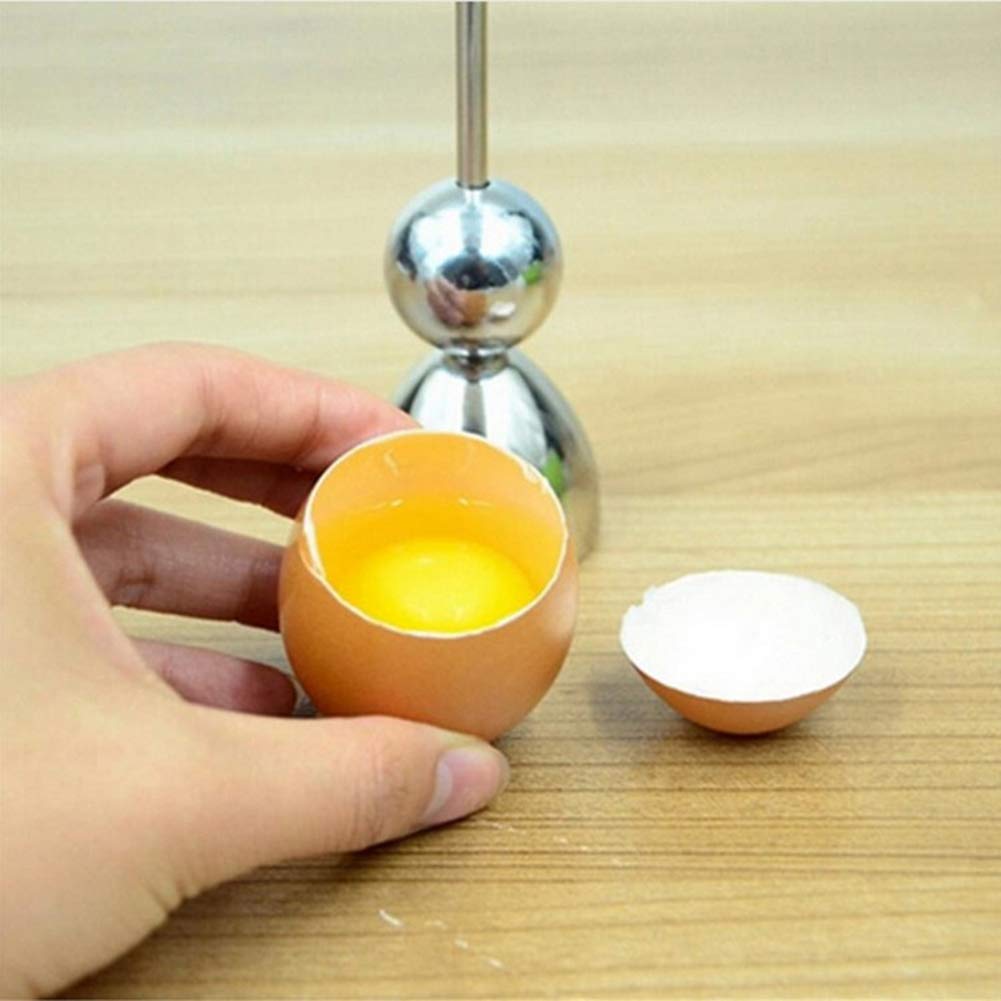 Hovico Egg Opening Device Kitchen Restaurant Egg Stainless Steel Shell Opener Hard Or Soft Boiled Eggs