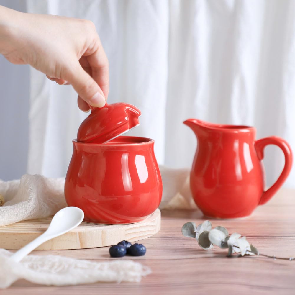 Fuyu Ceramic Sugar Bowl Spice Jar With Lid And Spoon Seasoning Box Condiment Pot