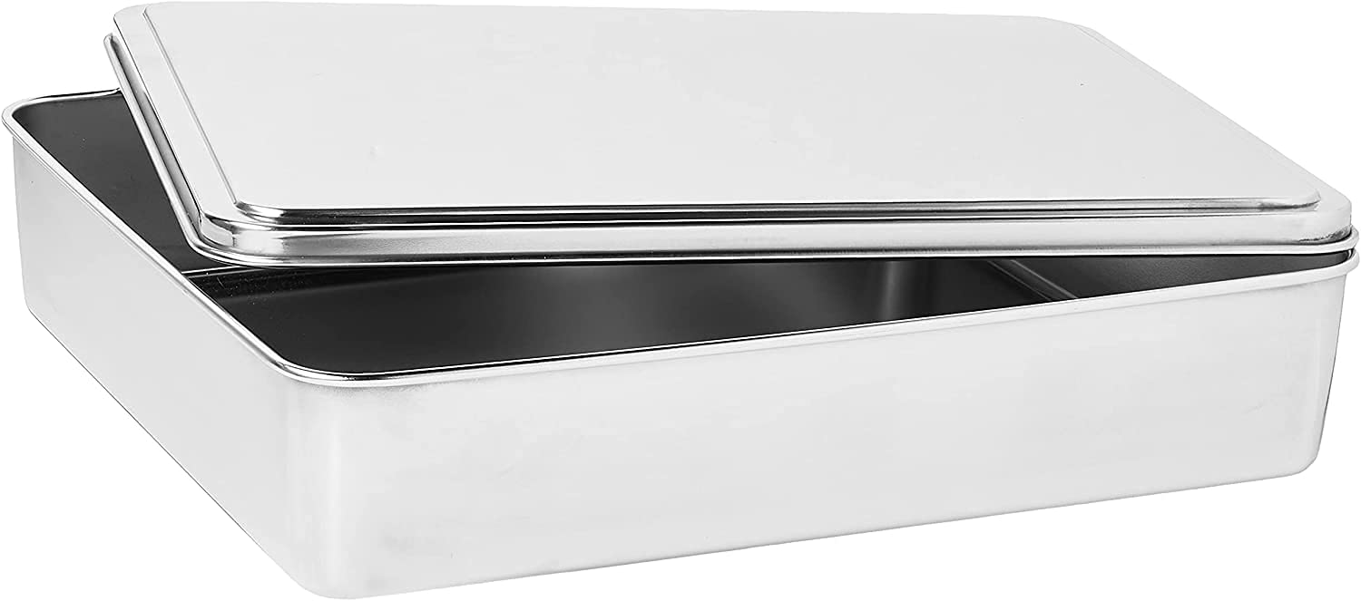 Ybm Home Stainless Steel Covered Cake Pan, Bakeware With Lid, 2401 (1, Small)