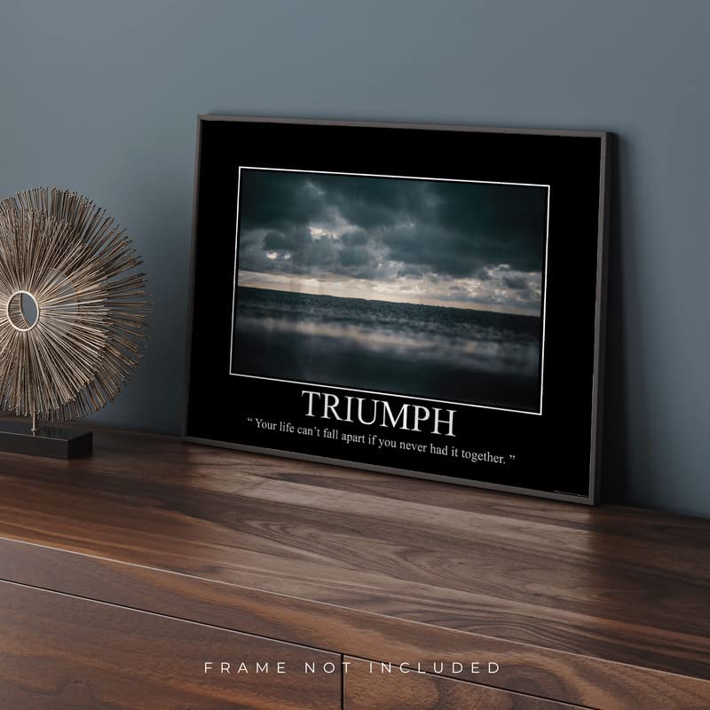 Inspirational Wall Art Co. Triumph Demotivational Poster, 11x14 Inch, Paper, Snarky Ironic Wall Decor, Unframed