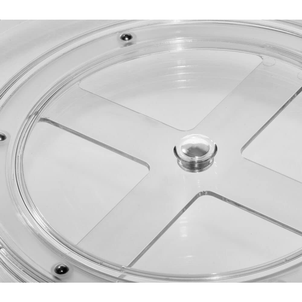 Idesign The Sarah Tanno Collection 11       Lazy Susan Spinning Cosmetic Organizer, Made Of Recycled Plastic, Clear