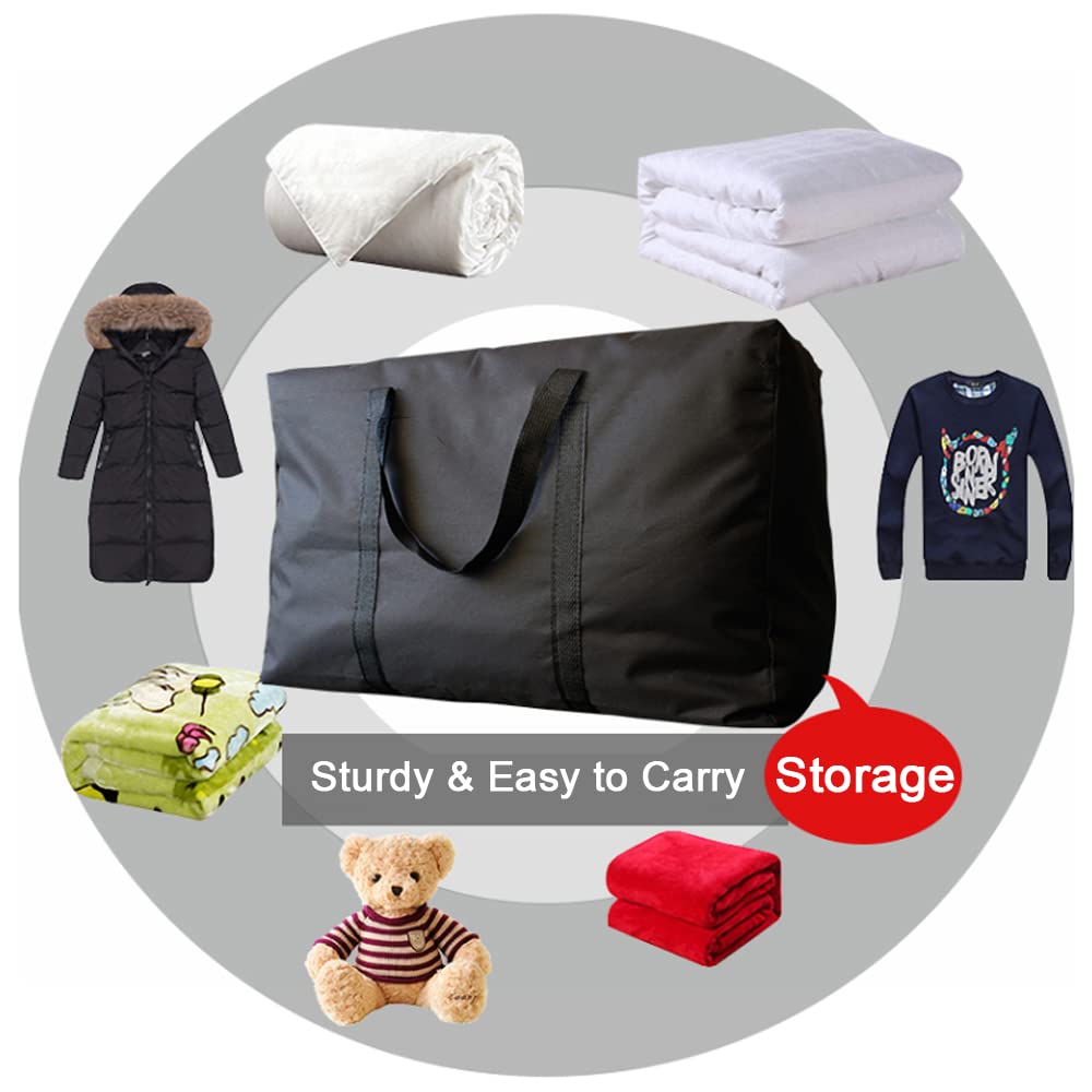 Extra Large Moving Bags with Strong Zippers & Carrying Handles  Storage Bags Storage Totes for Clothes  Moving Supplies  Space Saving Oversized Storage Bag Organizer for Moving  Traveling (2 Pack)