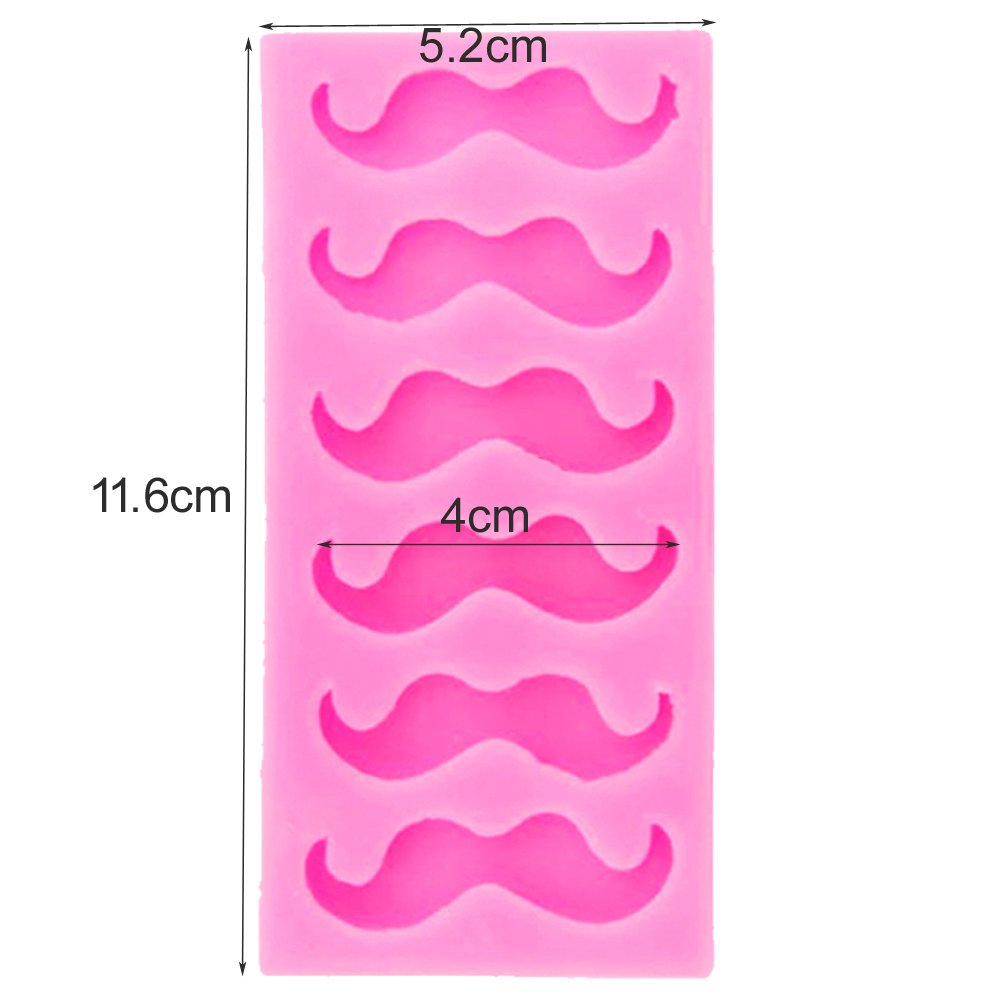 Moldfun Funny Mustache Beard Silicone Mold For Fondant Chocolate Candy Gum Paste Cake Decorating Jello Sugar Ice Cube