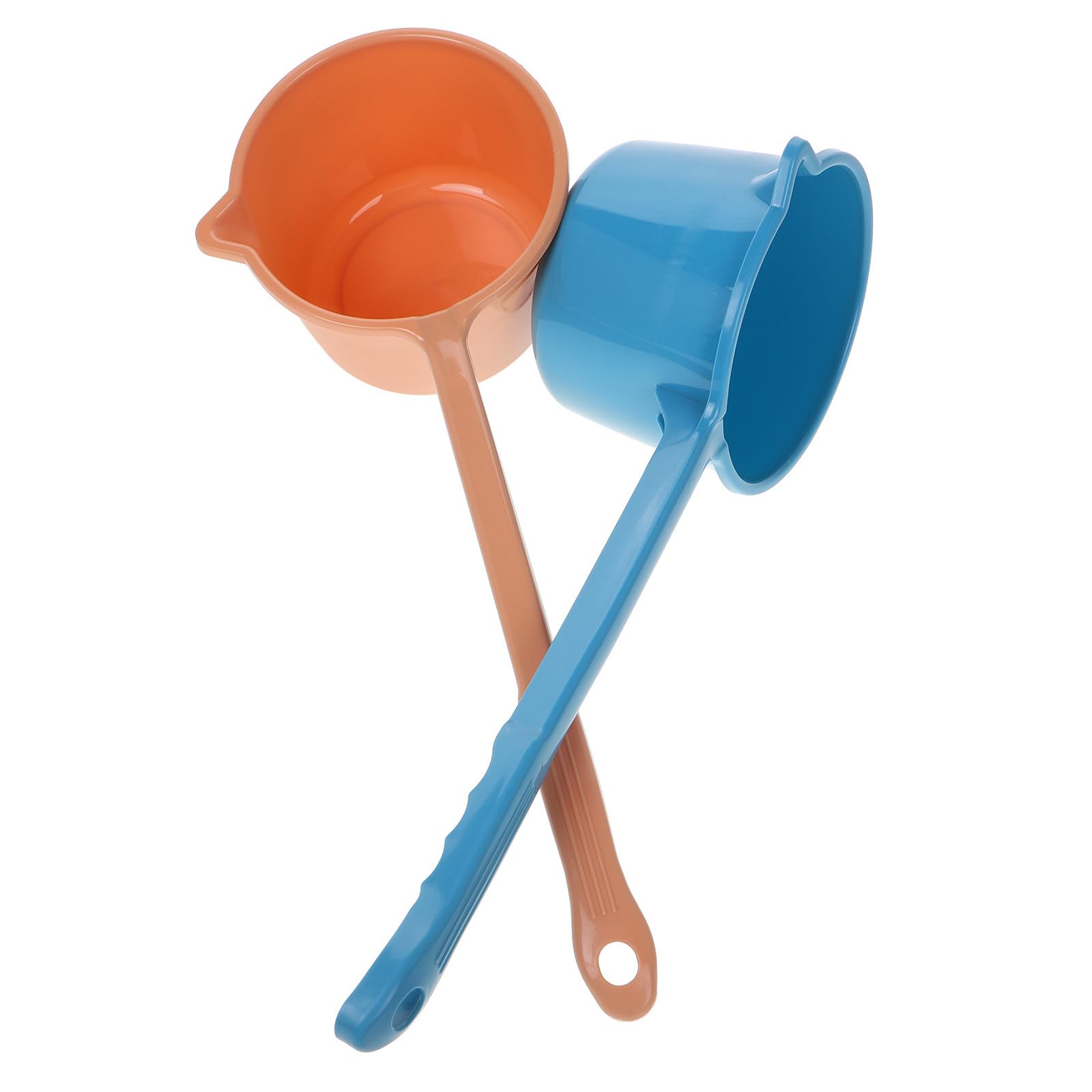 2pcs Long Handle Plastic Bath Ladle for Shower and Hair Washing
