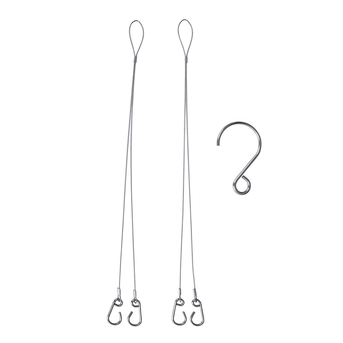 usharedo Titanium Grill Plate Charcoal BBQ Hand Rope Titanium Stainless Steel Hanging Chain Hanging Wire with Hooks Ti15149B