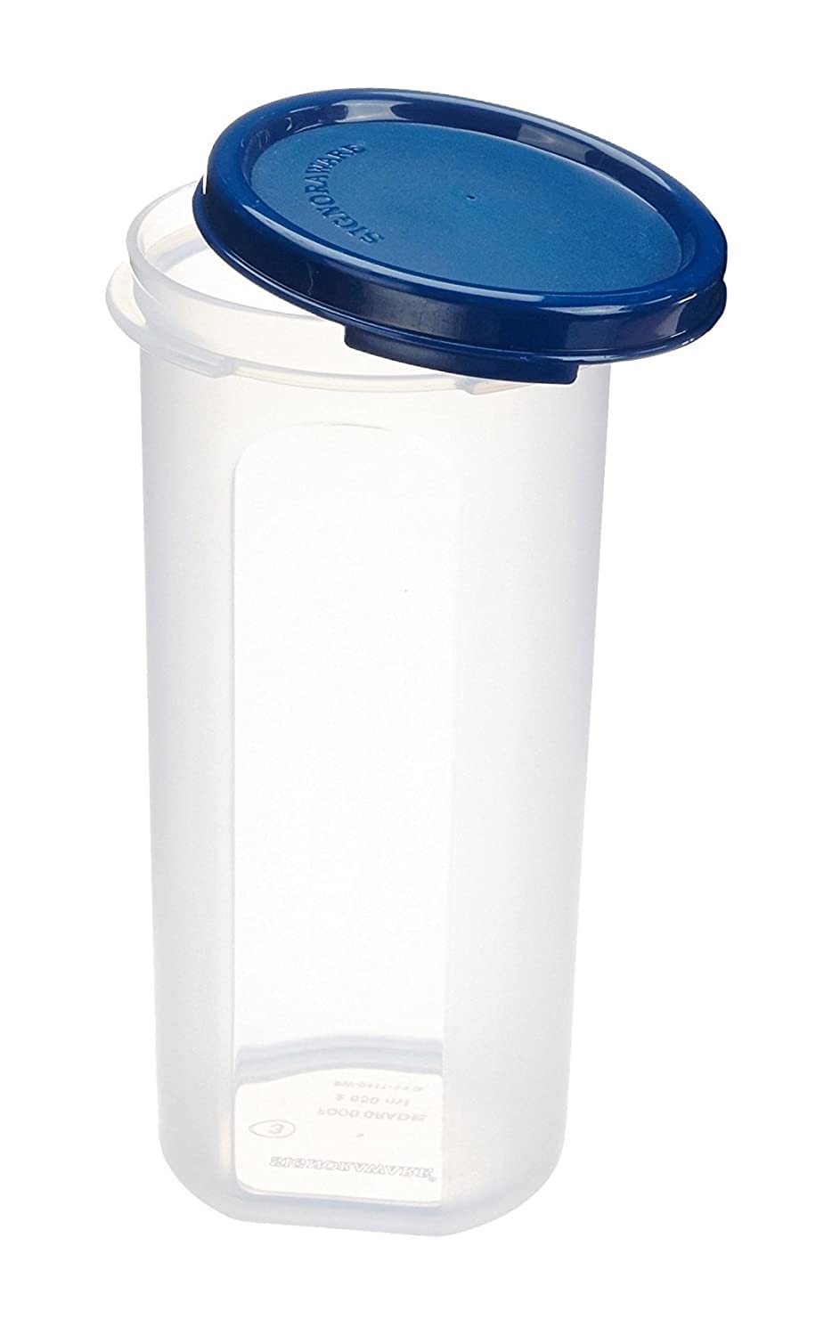 Signoraware Modular Round Plastic Container, 650Ml, Set Of 1, Mod Blue