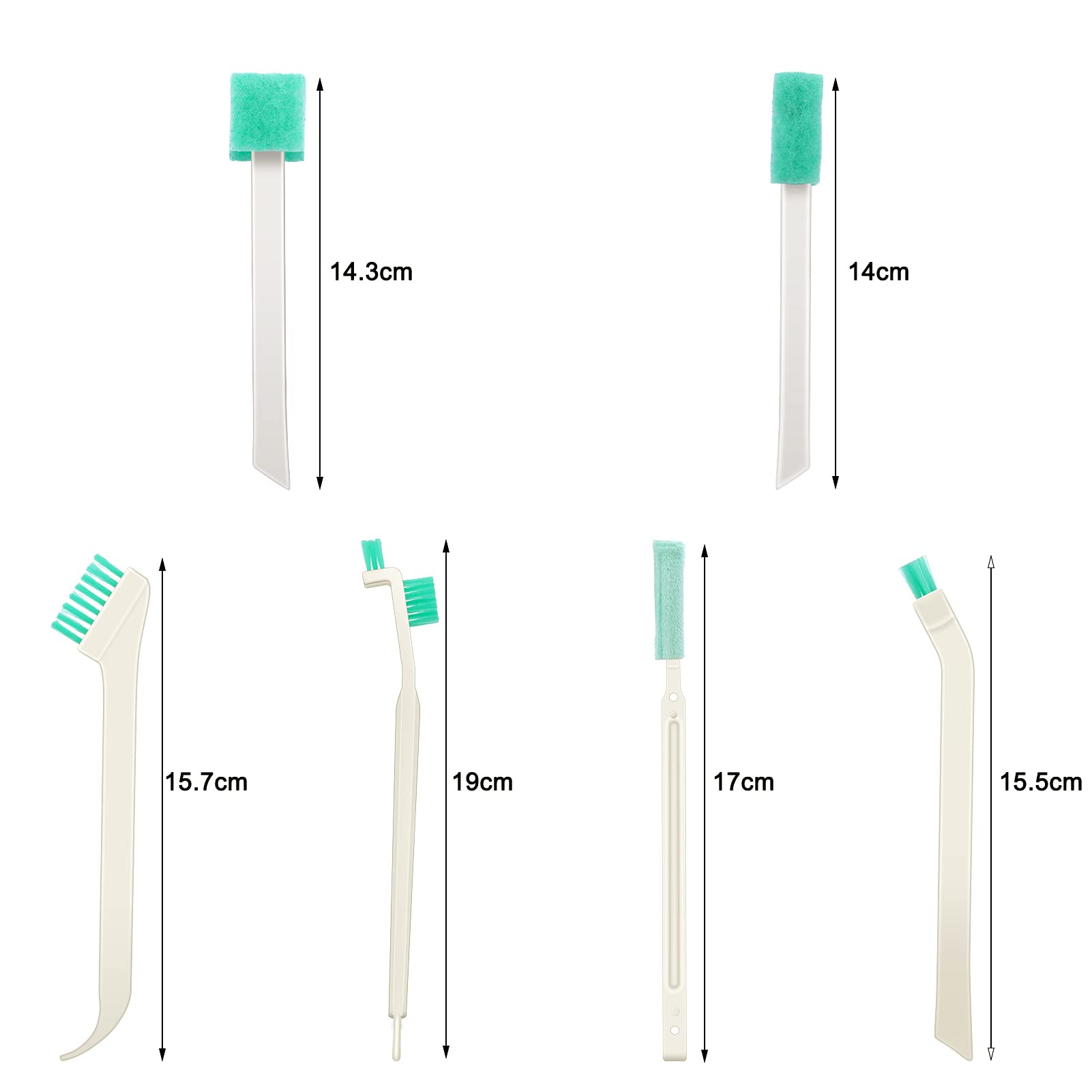 Xinrui 16 Pcs Small Household Cleaning Brushes, Deep Detail Crevice Cleaner Brush Crevice Cleaning Tool 8 In 1 Cleaner Brush For