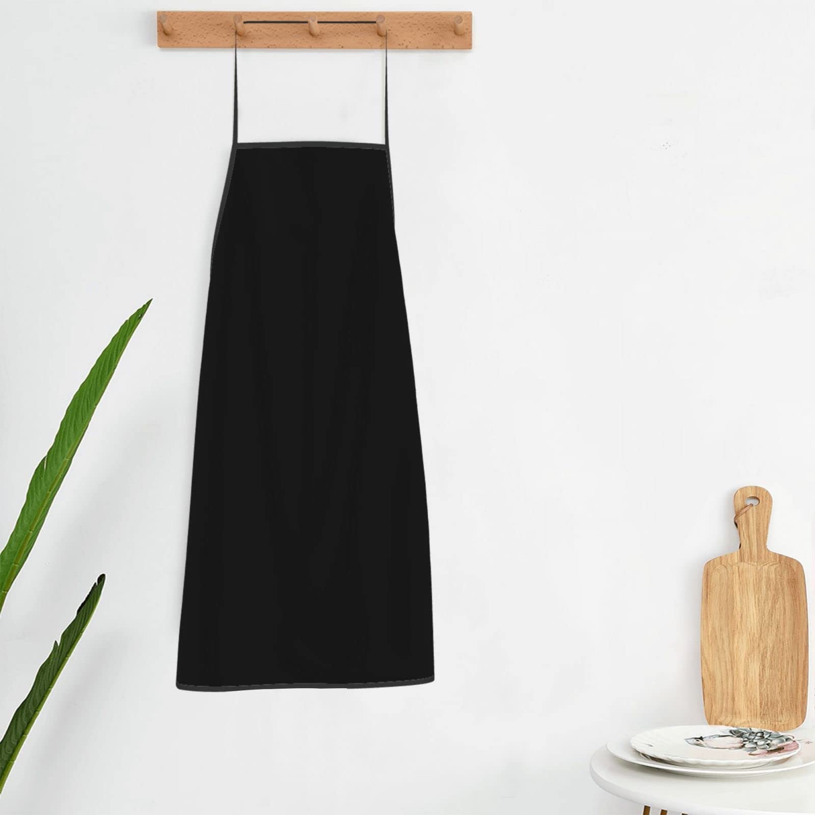 Leokrun Personalized Custom Apron Add Name Photo/Text/Logo Adjustable Kitchen Chef Cooking For Men Women Black Personalized Gift