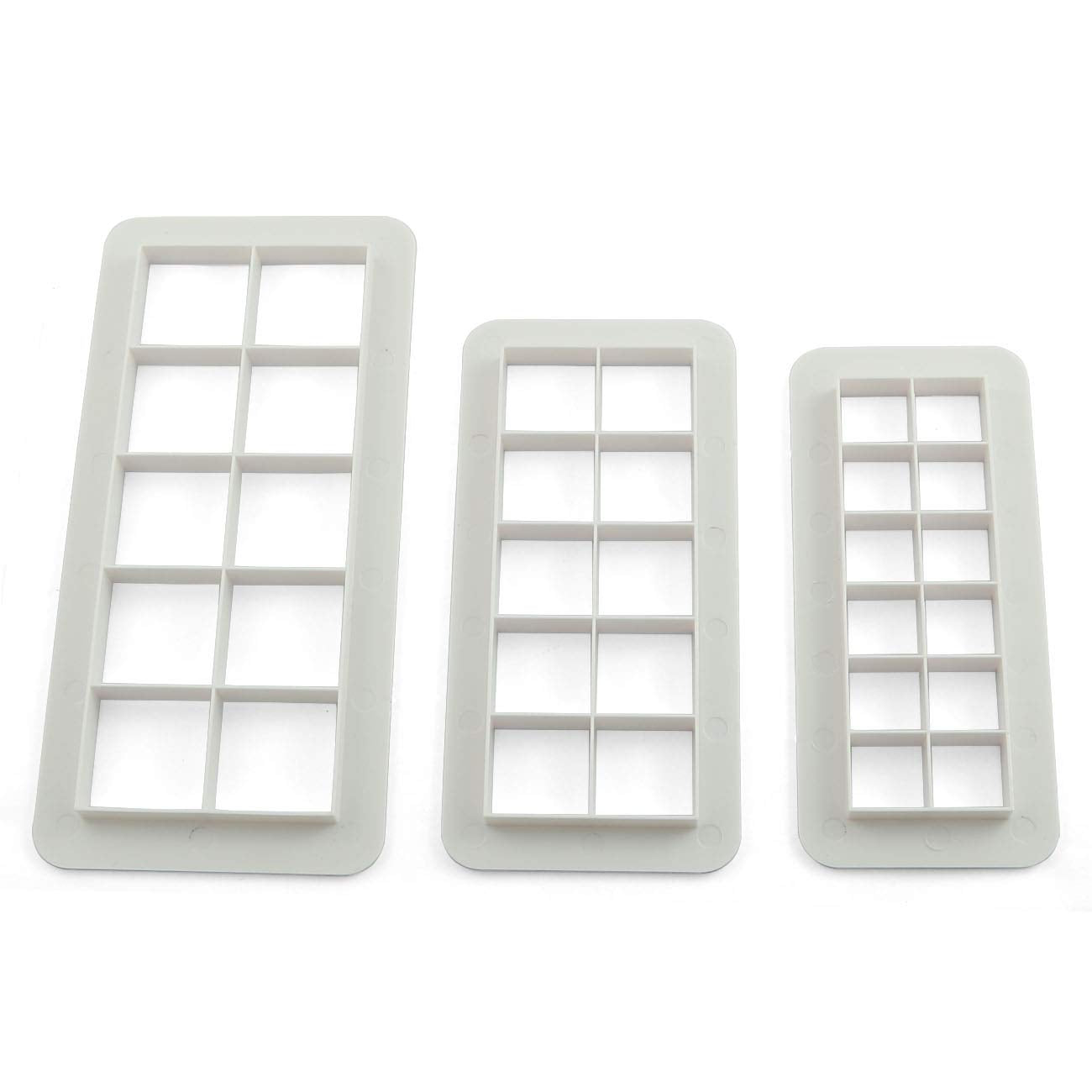 Zyamy Square Biscuit Cutters Set, 3 Size (14.5Cm X 1 + 15.5Cm X 1 + 19.0Cm X 1), Cookie Cutter Cake Fondant Cutter