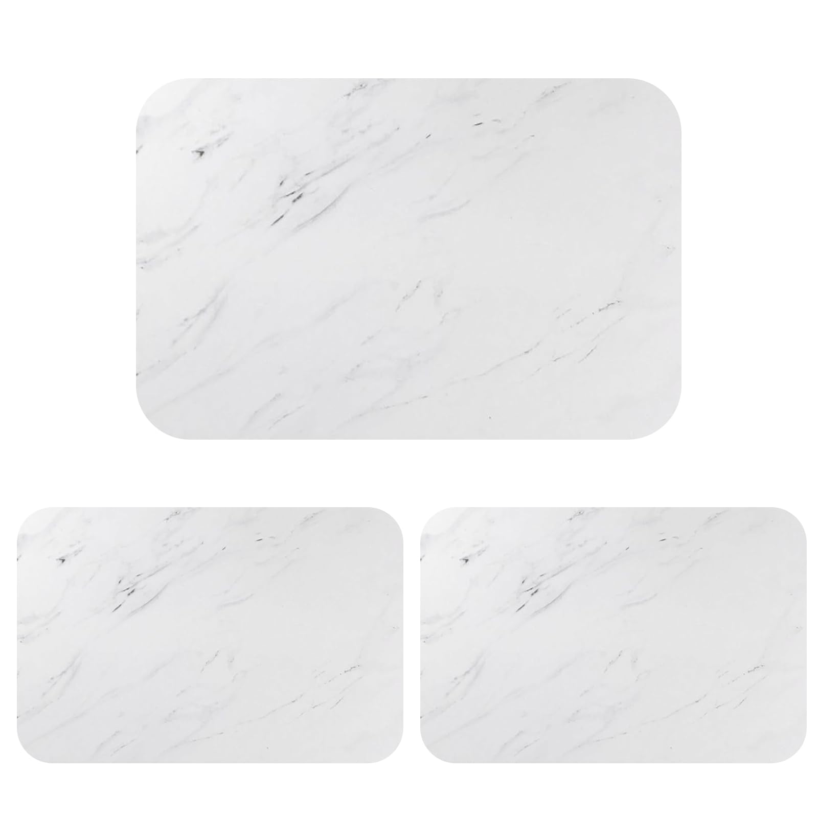 Stone Dish Drying Mat For Kitchen Counter,Set Of 3,Super Absorbent Diatomaceous Earth Dish Drying Mat, Non-Slip Heat Resistant S