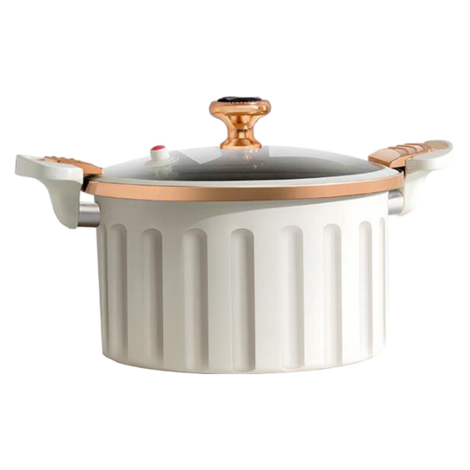 Ilsmysutra Soup Pot 8L Handmade Cookware Pasta Instant Noodle Pot For Food Noodles Soup White